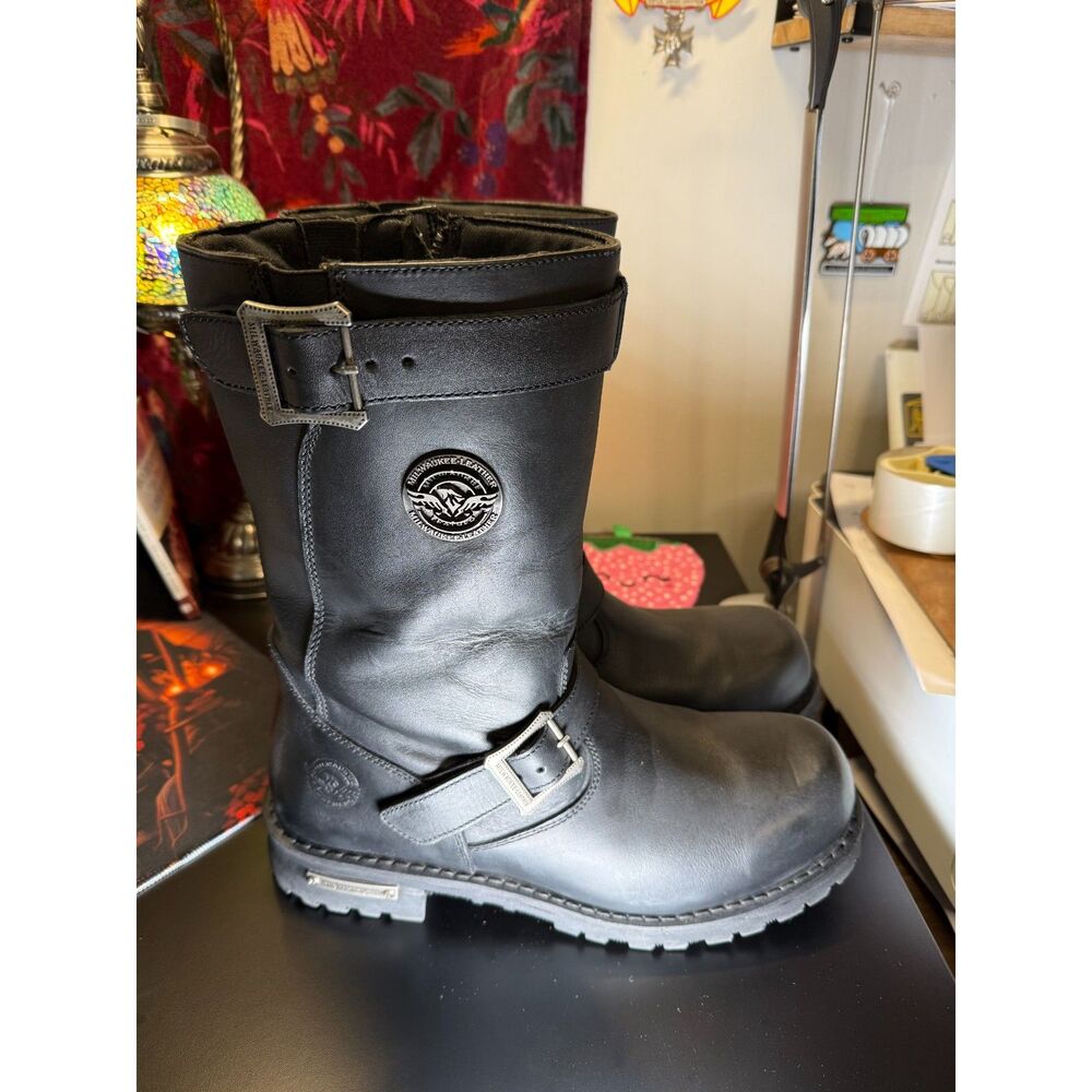 Milwaukee Leather MBM9020W 12 EEE Men's Classic Engineer Motorcycle Boot - WIDE - Picture 5 of 9